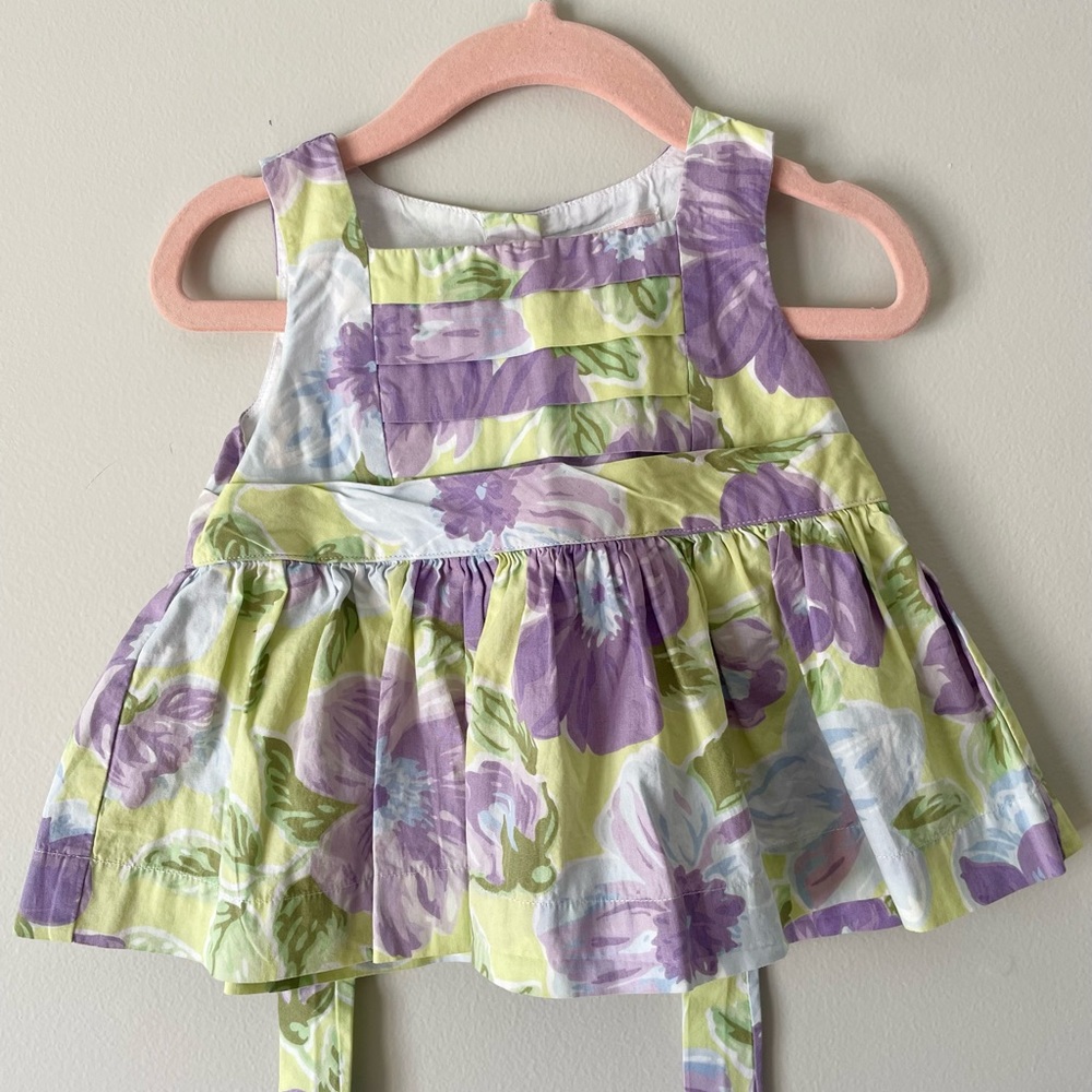 Janie and Jack lavender and green floral top 12-18 Months